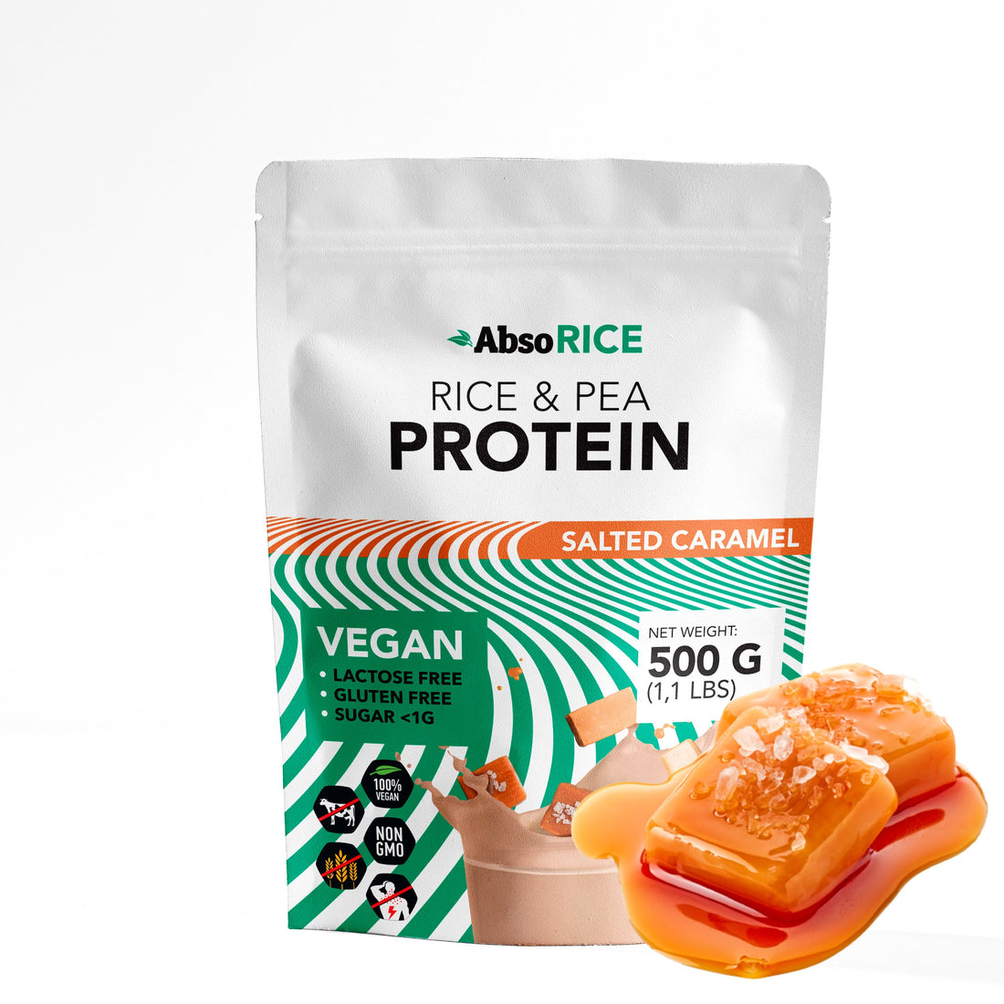 Absorice proteínový nápoj v prášku slaný karamel 500 g - 91759