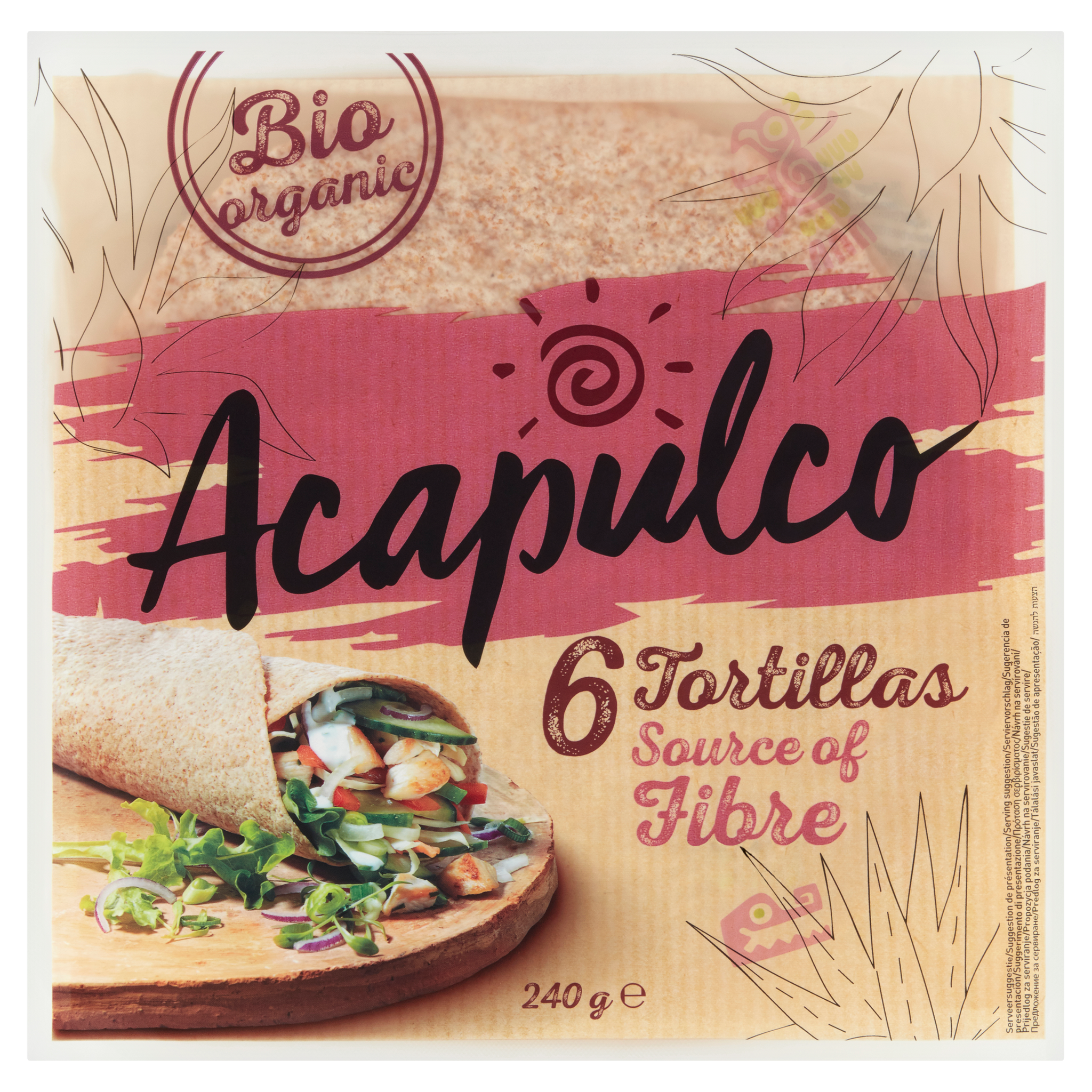 Acapulco celozrnné tortilly s pšeničnými otrubami 240 g - 97885