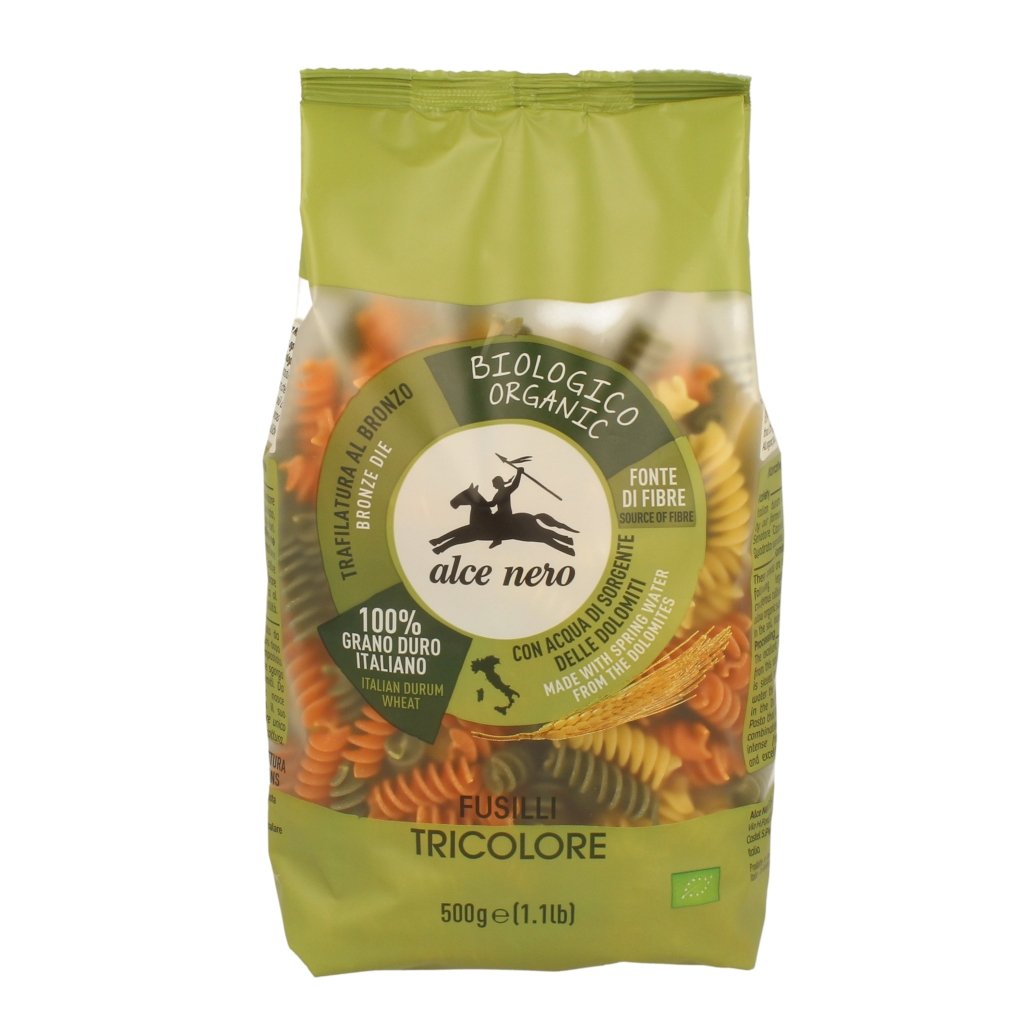 Alce Nero bio trojfarebné fussilli, vretená  500 g - 86771