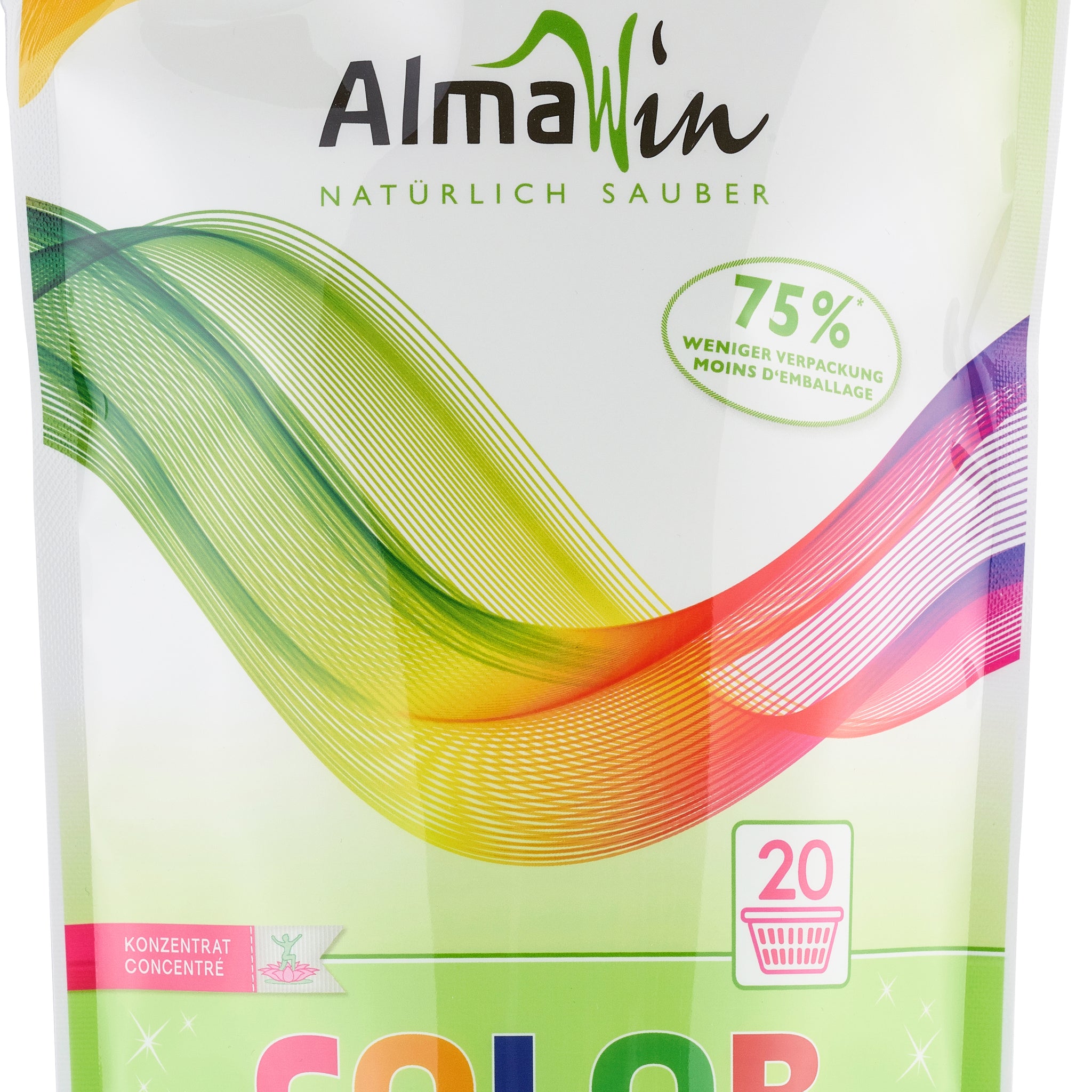 Almawin color tekutá koncentrácia práškového prostriedku pre farebné oblečenie s výťažkom z trojkvetinovej kvetiny - na 20 prášok 1500 ml