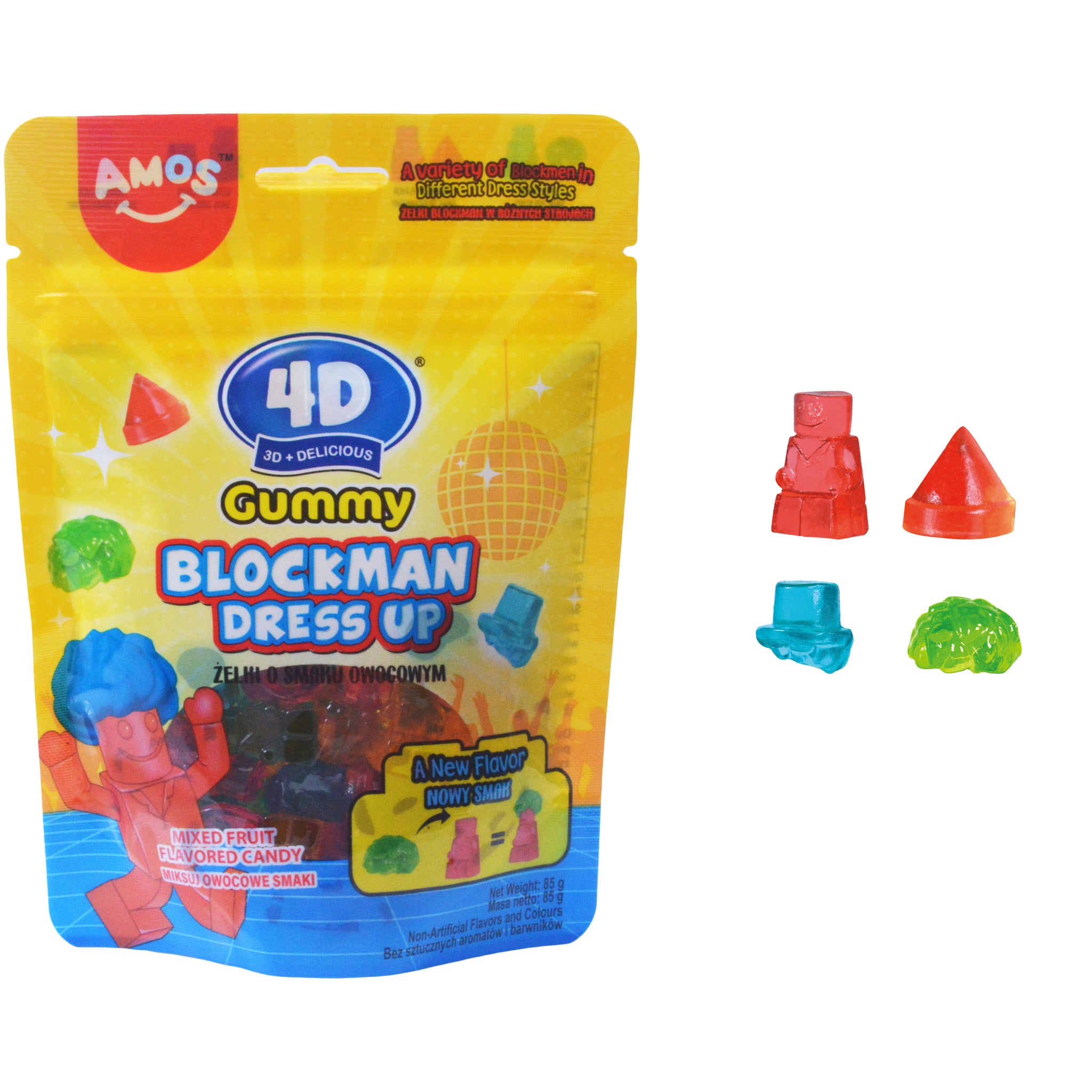 Amos Sweets 4d gumový cukor v kombinácii s ovocím 85 g