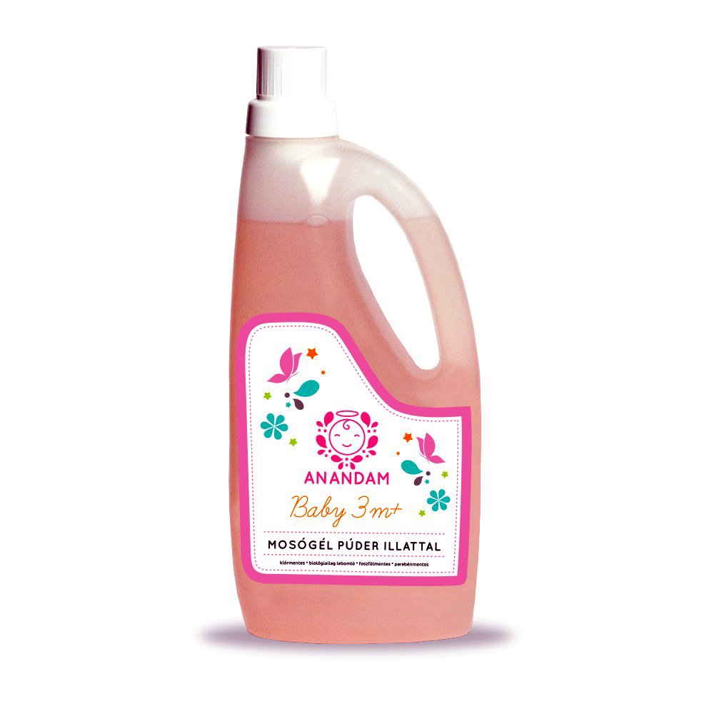 Anandam detský prací gél bez alergénov 3m s vôňou prášku 1000 ml - 51991