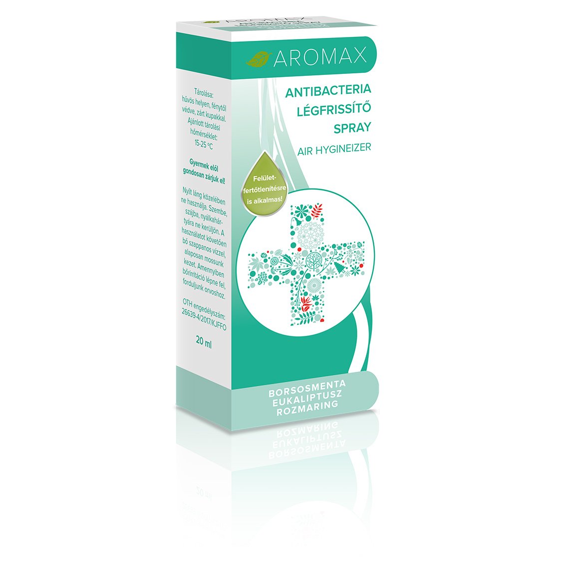 Aromax osviežovač vzduchu v spreji mäta pieporná - eukalyptus - rozmarín 20 ml - 54314