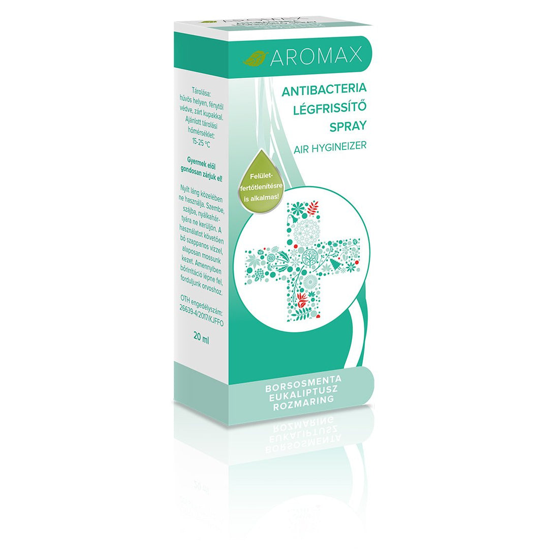 Aromax osviežovač vzduchu v spreji mäta pieporná - eukalyptus - rozmarín 20 ml - 54314