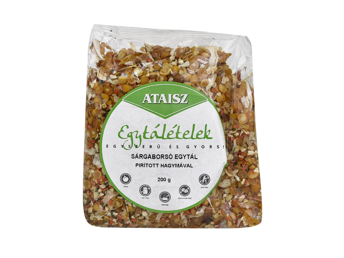 Ataisz žltý hrášok so smaženou cibuľkou a miešanou zeleninou 200 g - 45997
