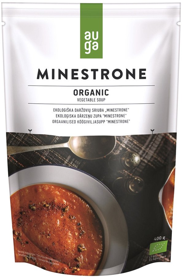 Auga organická vegánska zeleninová polievka minestrone 400 g - 84842