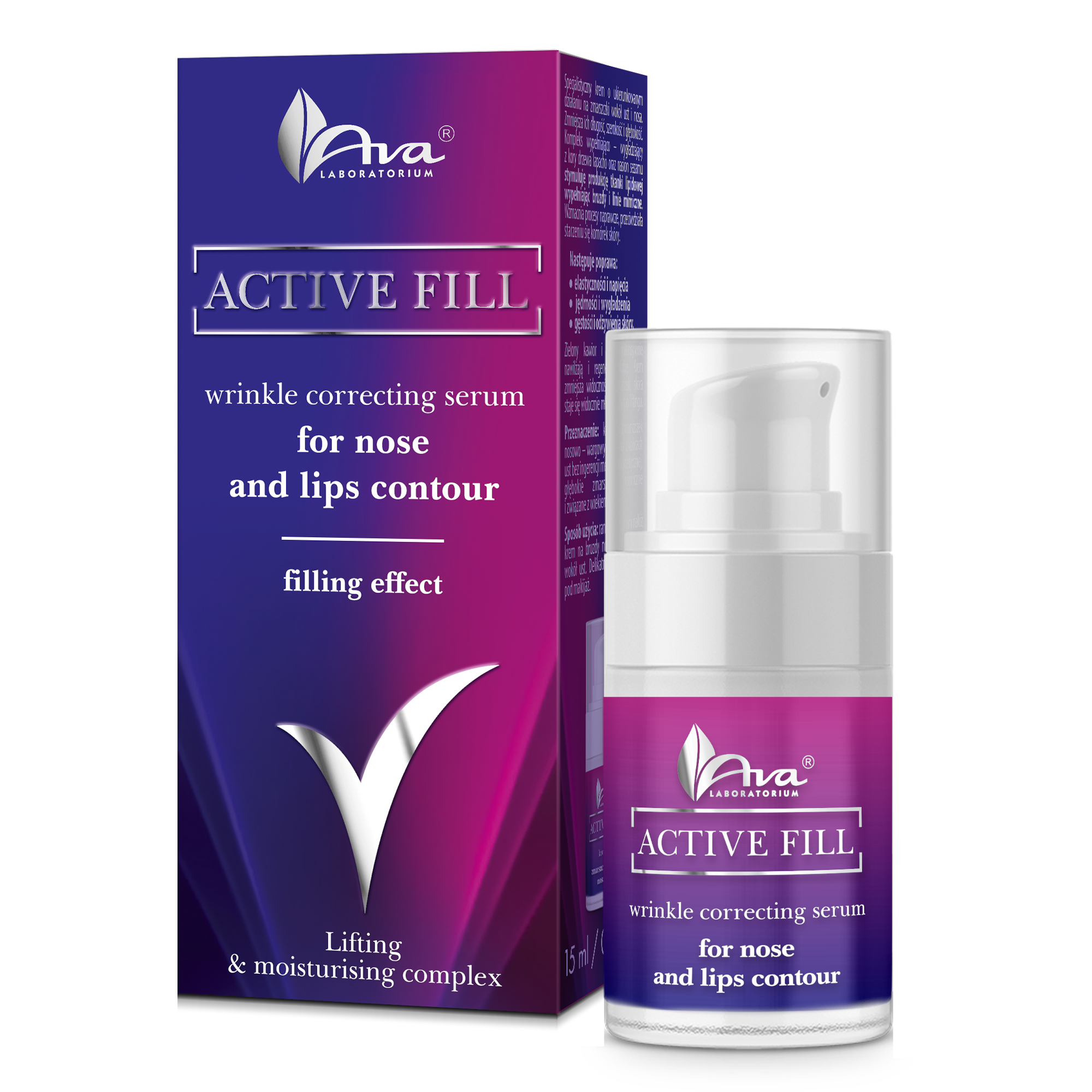 Ava active fill liftingový krém na vrásky okolo nosa a úst 15 ml - 95721