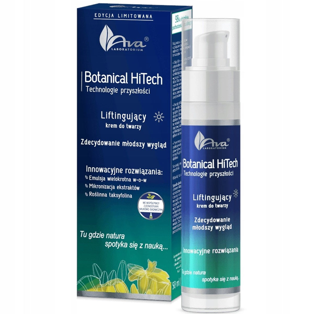 Ava botanical hitech liftingový denný krém s pumpičkou proti starnutiu 50 ml - 96284