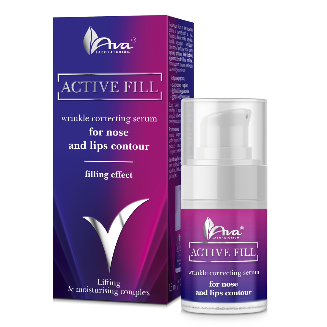 Ava active fill liftingový krém na vrásky okolo nosa a úst 15 ml - 95721