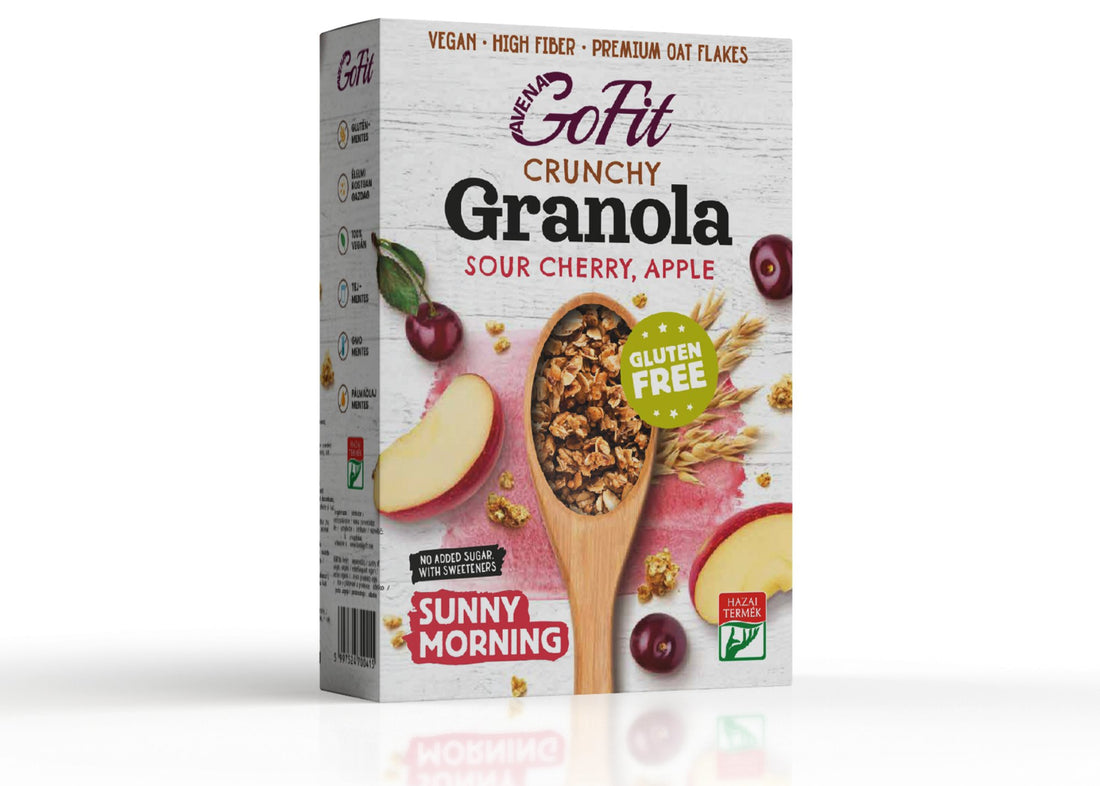 Avena Gofit bezlepkové müsli s čerešňami a jablkami 250 g - 93465
