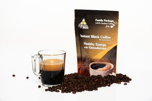 Ayura čierna káva s hubami ganoderma 100 g - 94132