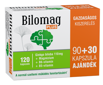 Balenie plus kapsule doplnkov stravy obsahujúce 110 mg extraktu z gingko biloba 90+30db 120db