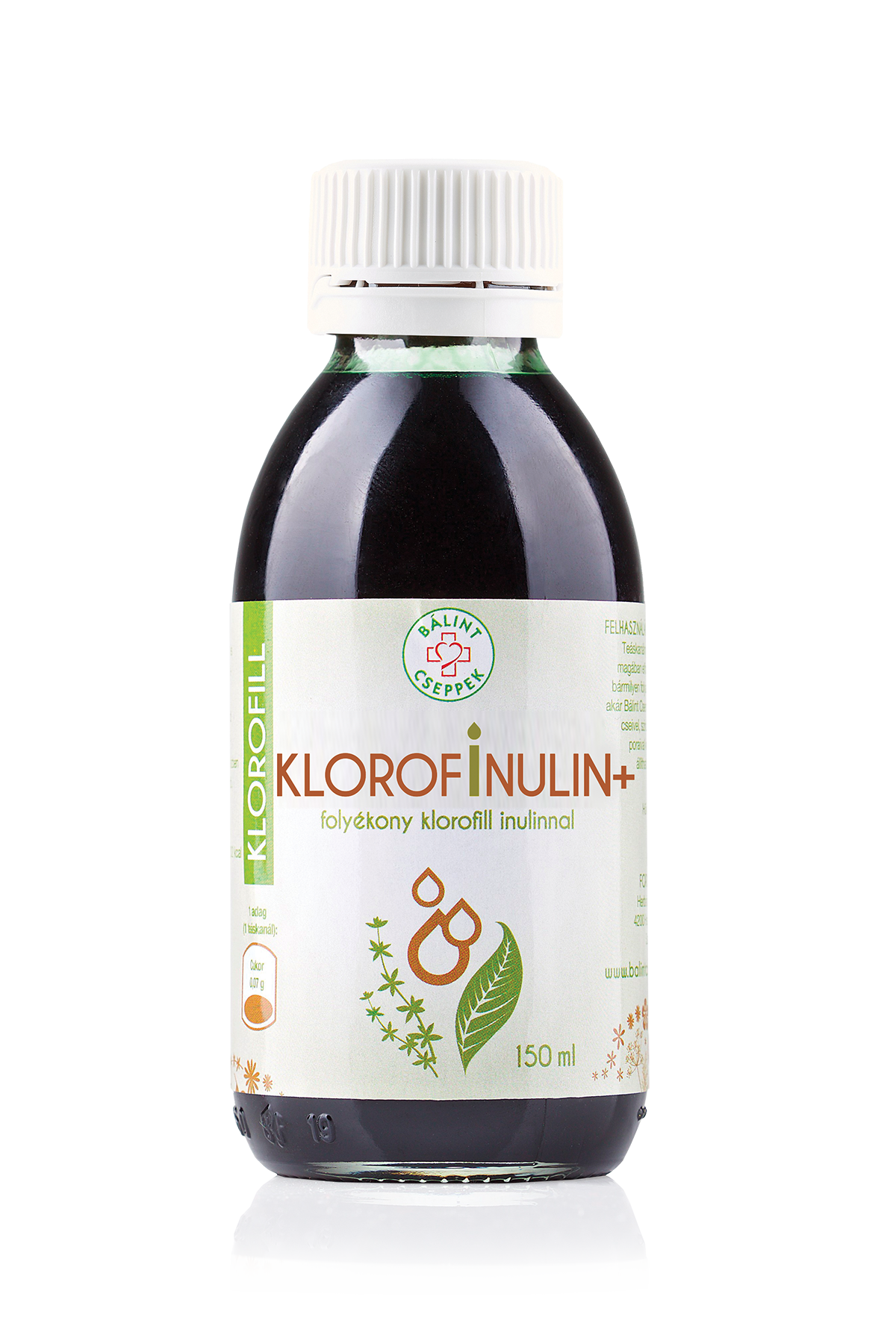 Bálint kvapky s chlorofinulínom+ tekutý chlorofyl inulín 150 ml - 95930
