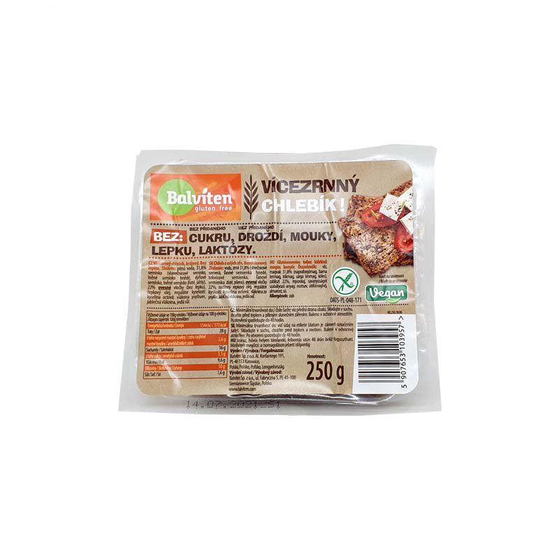Balviten bezgluténový semenný chlieb 250 g