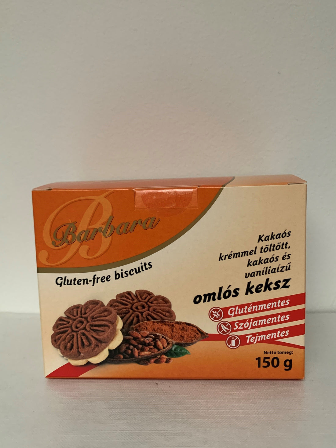 Barbara bezlepkové sušienky plnené kakaovým krémom 150 g - 83192