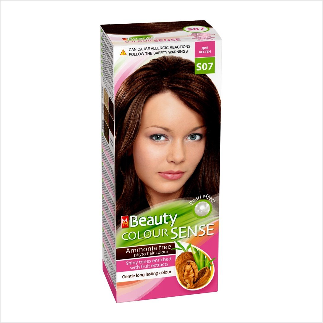 Beauty Color s07 divoký gaštan farba na vlasy bez amoniaku 1 kus - 49074