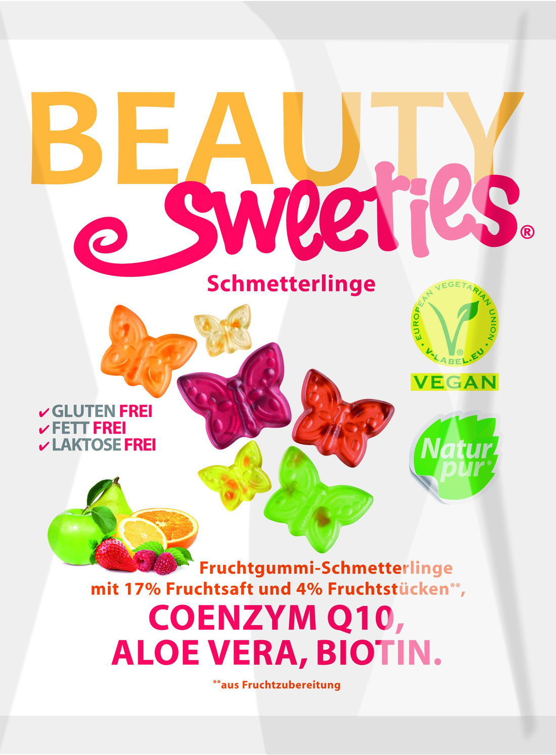 Beauty Sweeties bezlepkové vegánske gumové motýle 125 g - 93584