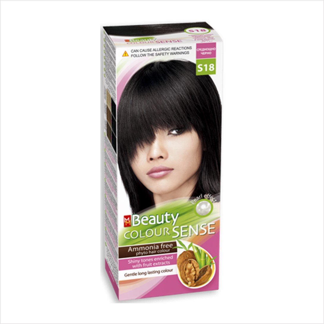 Beauty Color s018 midnight black farba na vlasy bez amoniaku 1 kus - 49081