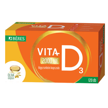 Béres vita-d3 2000NE kapsule mäkkého želatínu 120 kusov