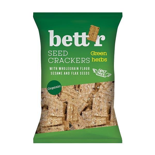 Bettr bio vegánske celozrnné krekry s bylinkami 150 g - 93245