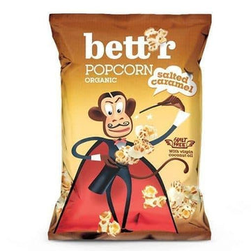 Bettr organický vegánsky bezlepkový slaný karamelový popcorn 60 g - 93243