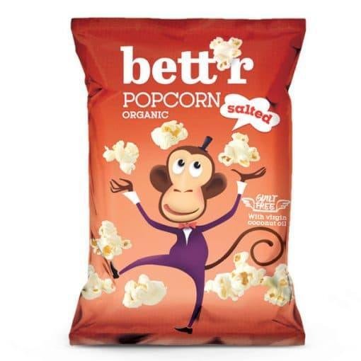 Bettr organický vegánsky bezlepkový popcorn s morskou soľou 60 g - 93242