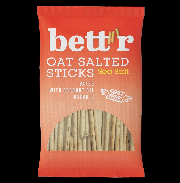 Bettr bio ovsené tyčinky s kváskom a morskou soľou 50 g - 86612