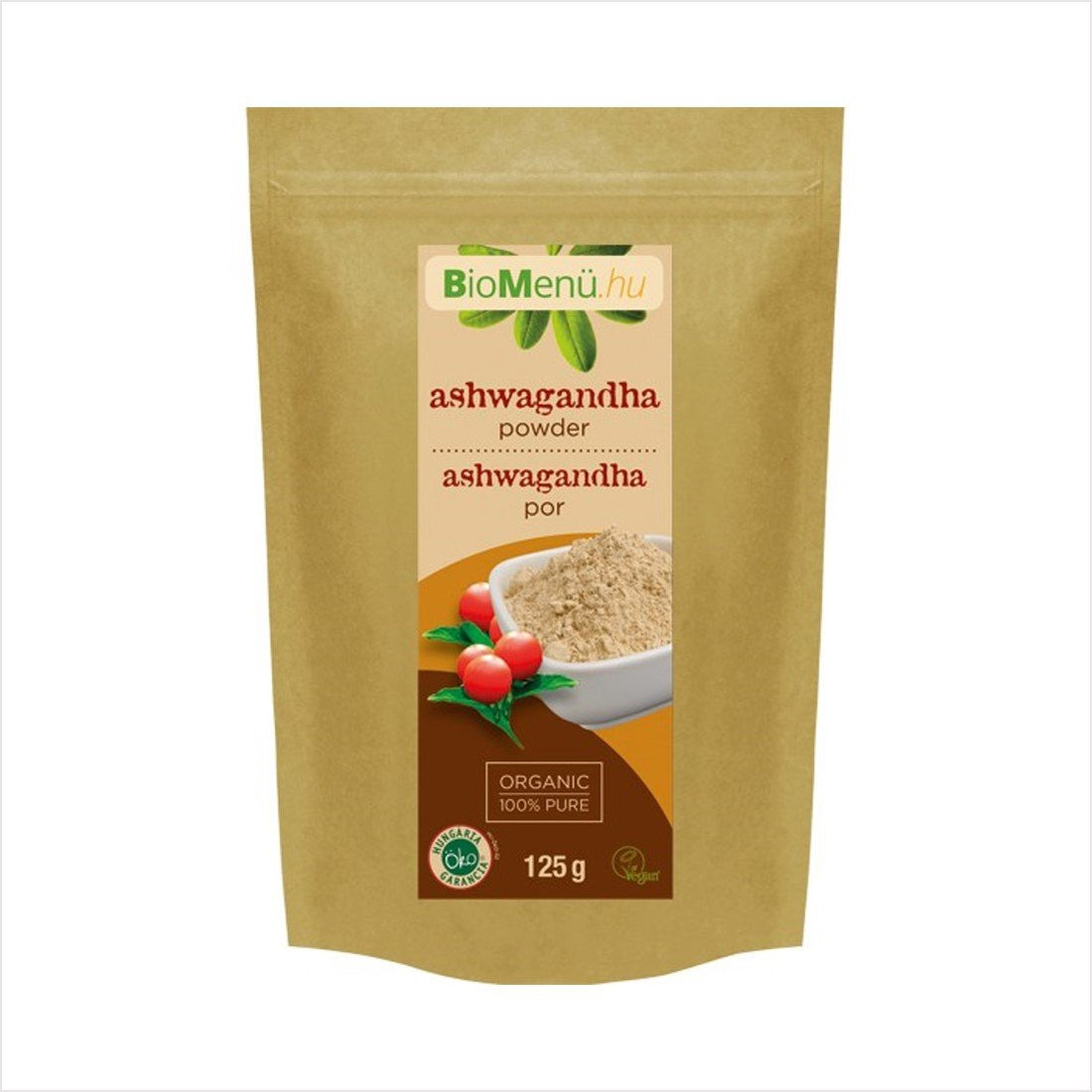 BioMenü organický prášok ashwagandha 125 g - 51586