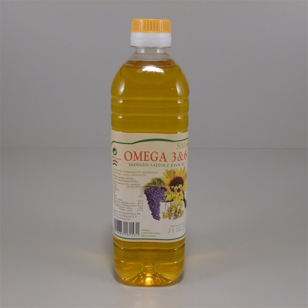 Biogold omega 3 & 6 za studena lisovaný jedlý olej 500 ml