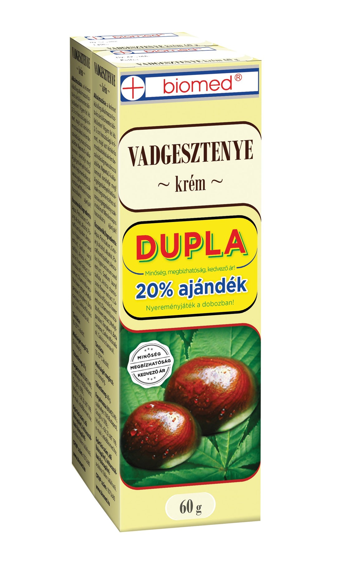 Biomed gaštanový krém dvojitý 2x60g 120 g - 14542