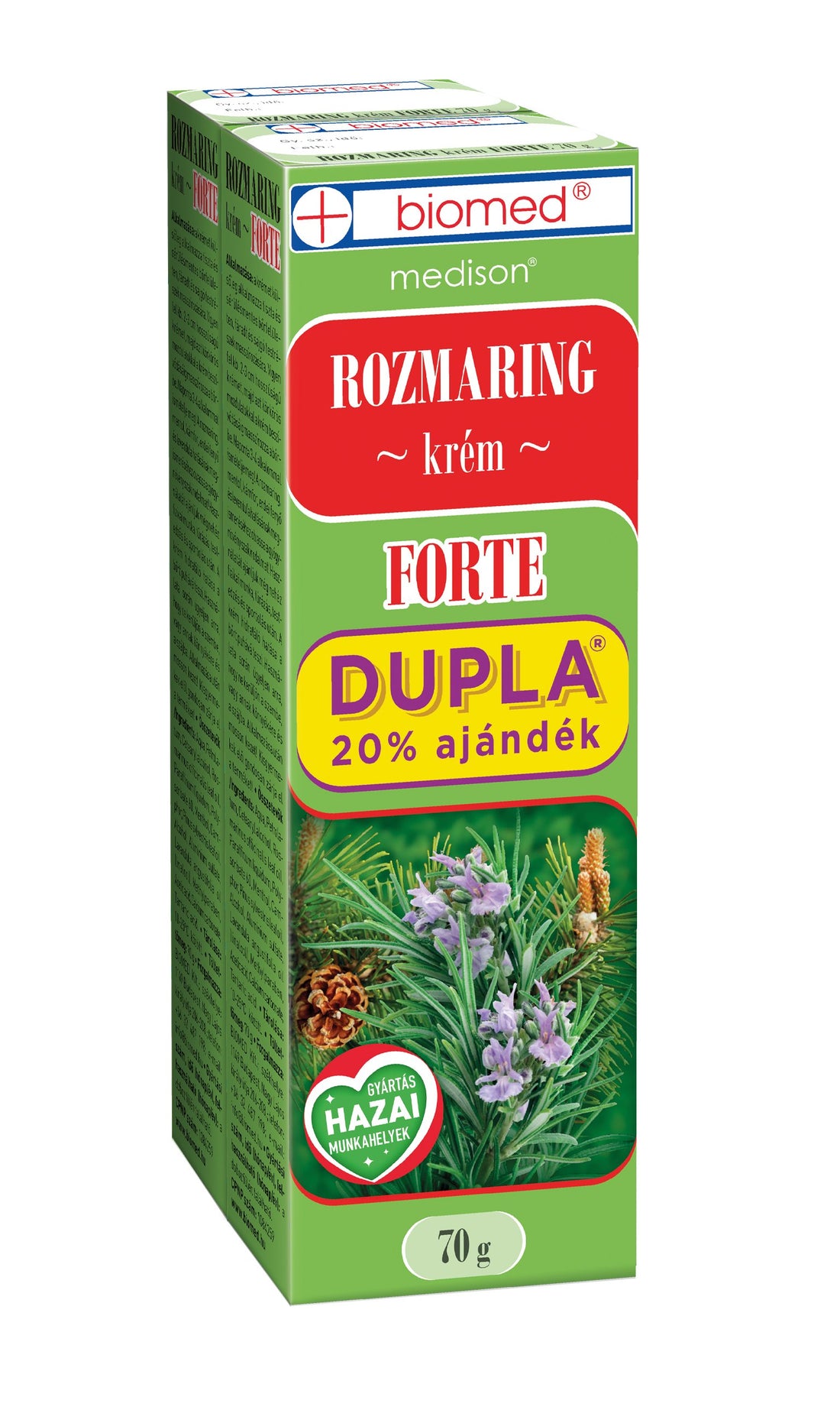 Biomed rozmarínový krém forte dvojitý 2x70g 140 g - 92157