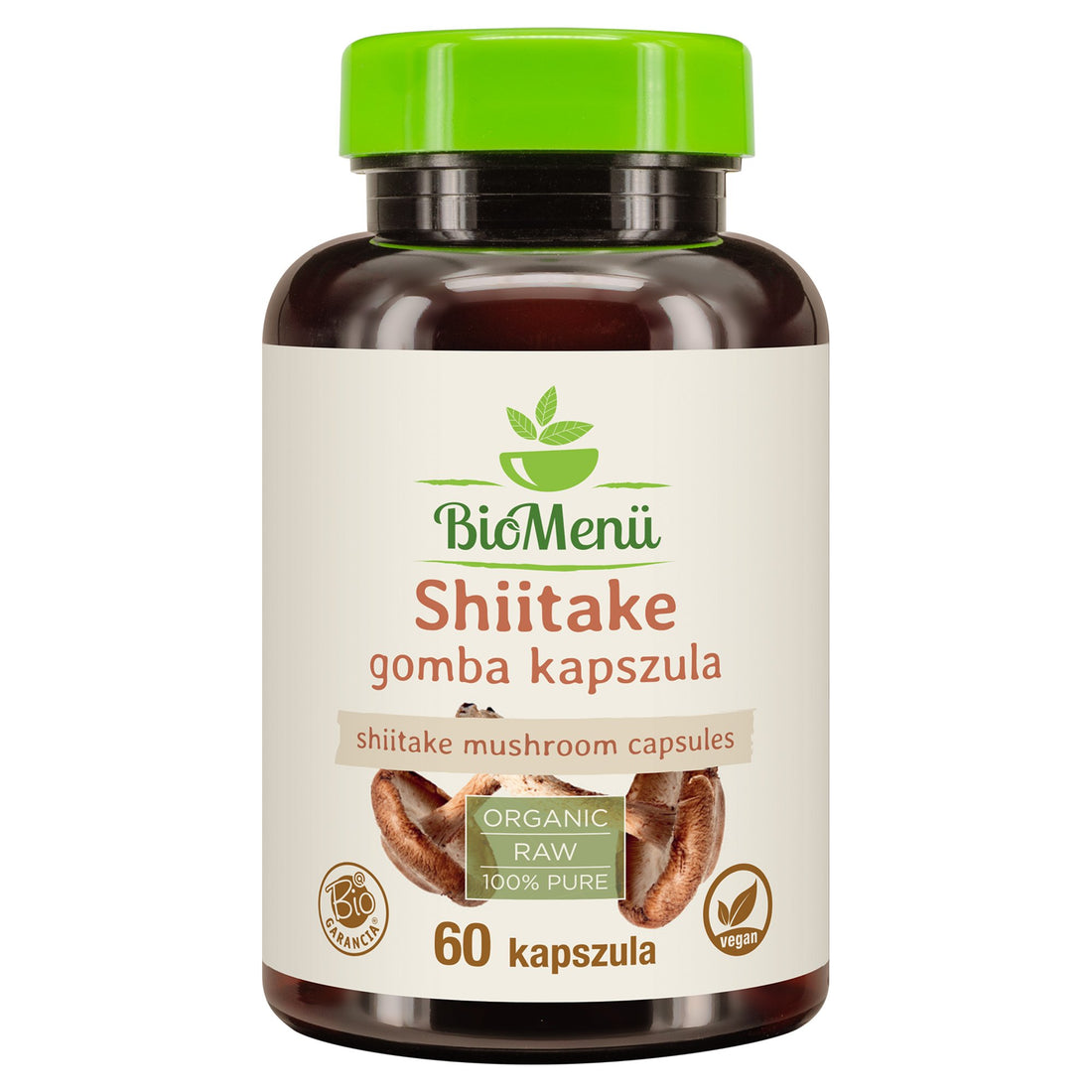 BioMenü Organic Shiitake Mushroom Capsules 60 kapsúl - 96564