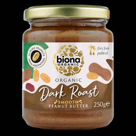 Biona bio arašidové maslo tmavé pražené krémové s morskou soľou 250 g - 94222