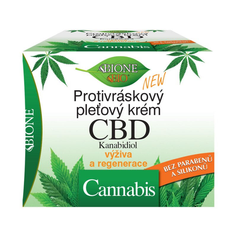 Bione cbd cannabis krém proti vráskam na tvár 51 ml - 90136