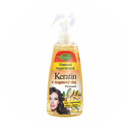 Bione cosmetics keratín arganový olej regeneračný sprej na vlasy 260 ml - 82206
