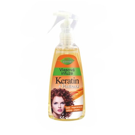 Bione cosmetics keratín + panthenol, tekutý regeneračný sprej na vlasy 260 ml - 82211