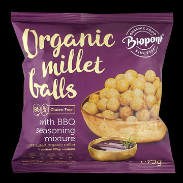 Biopont organické extrudované guľôčky z prosa BBQ 75 g - 21767