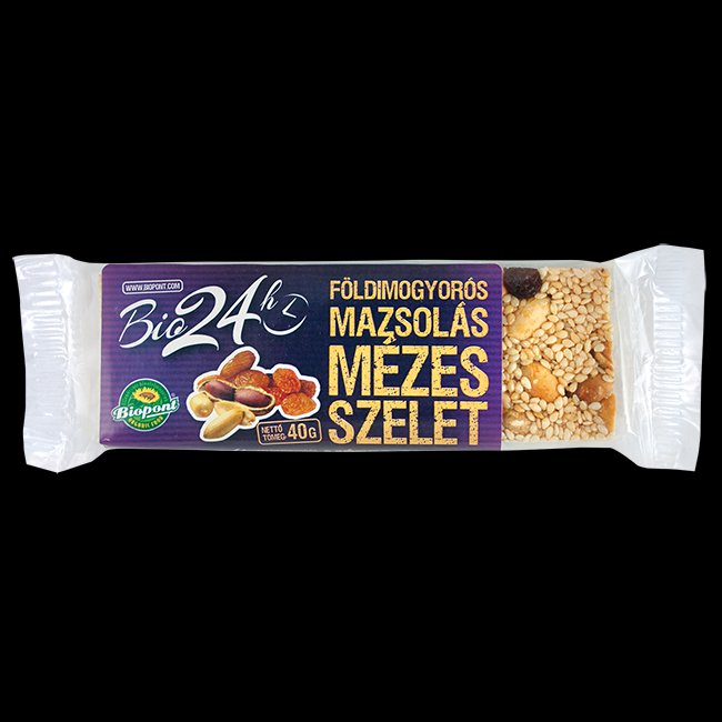 Biopont bio medová tyčinka s arašidmi a hrozienkami 40 g - 21777