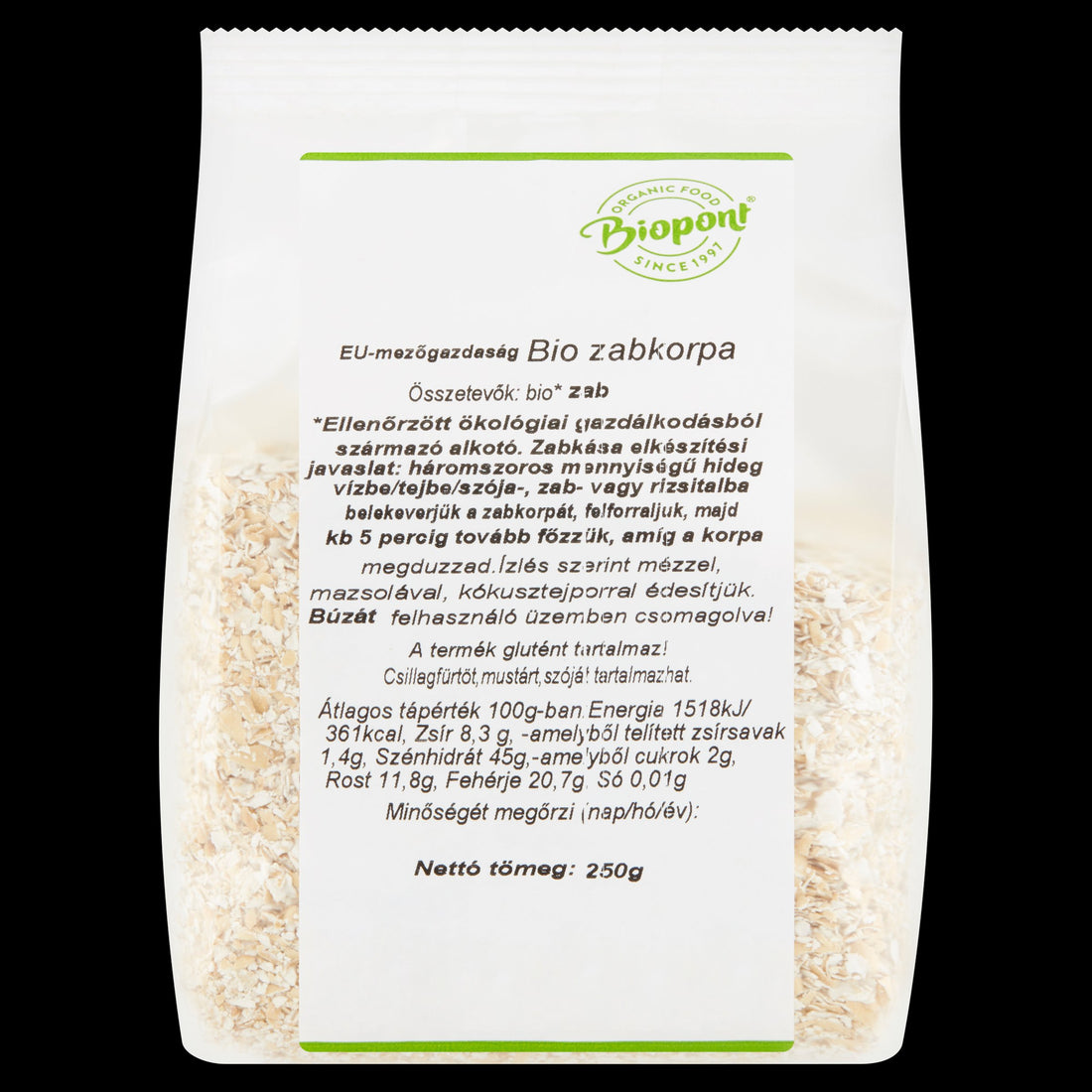 Biopont organické ovsené otruby 250 g - 21801