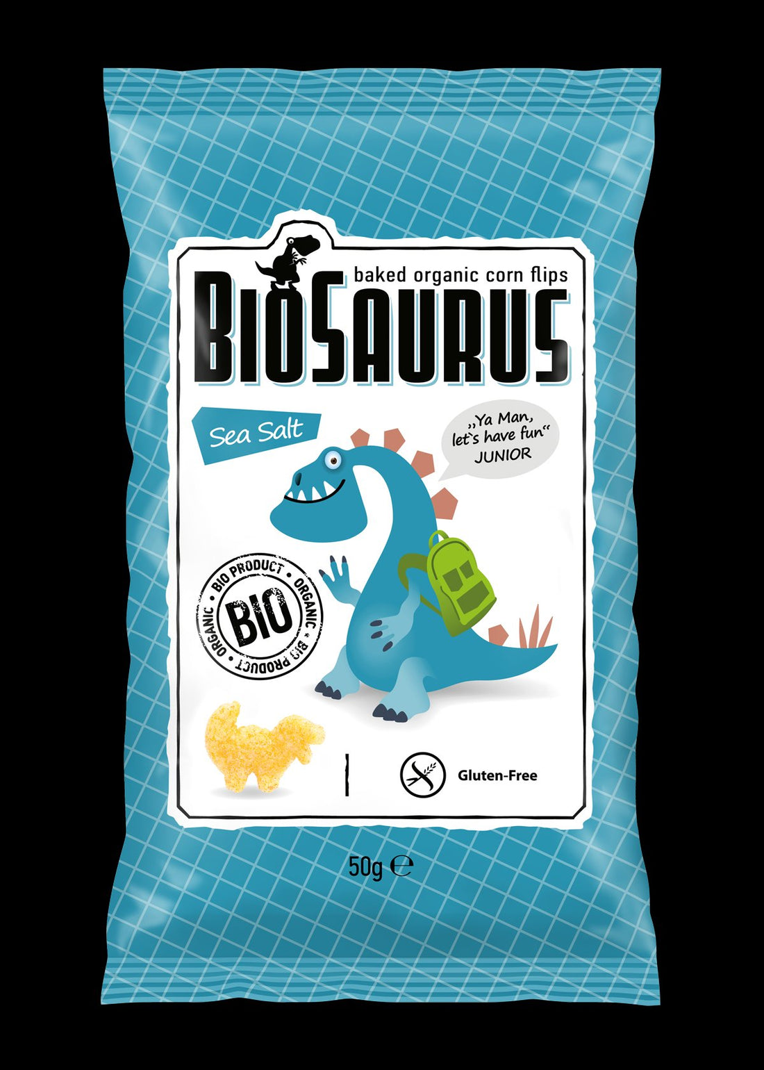 Biopont organický kukuričný snack morská soľ biosaurus 50 g - 34158