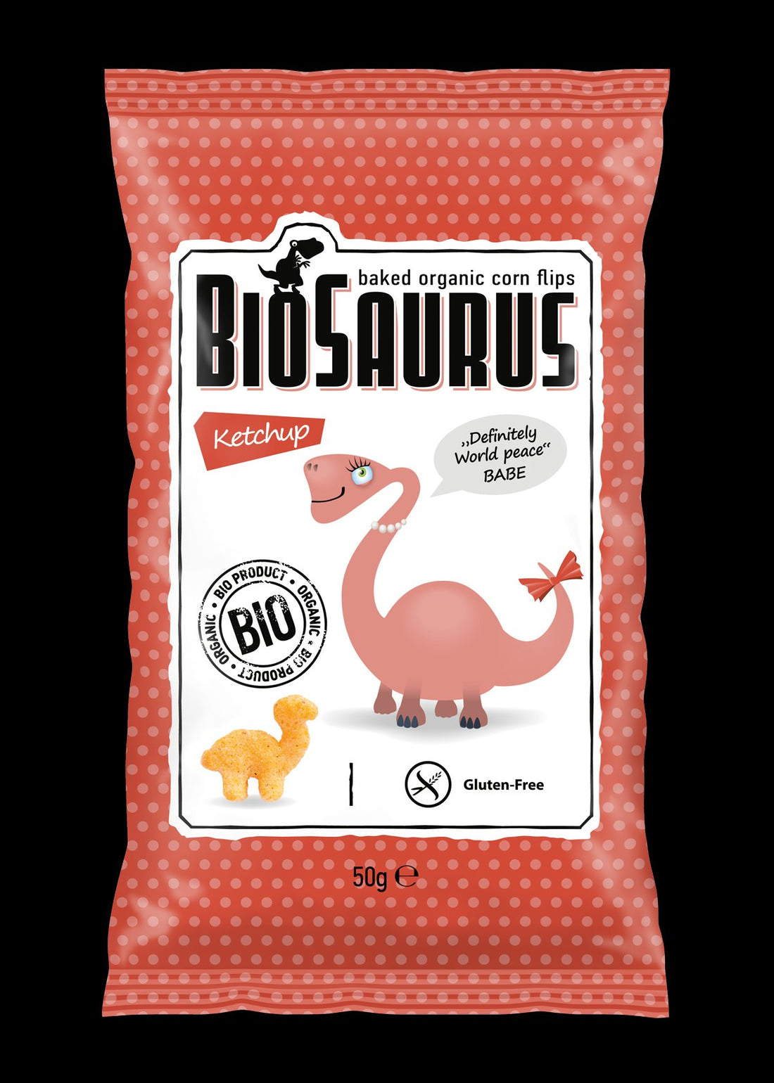 Biopont bio kukuričný snack s kečupom biosaurus babe 50 g - 34274