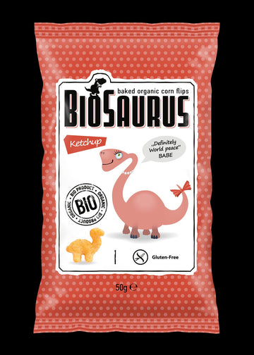 Biopont bio kukuričný snack s kečupom biosaurus babe 50 g - 34274