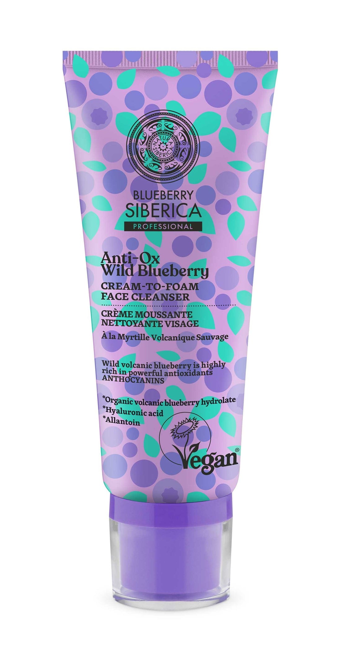 Natura siberica čučoriedka siberica anti-ox divoká čučoriedka čistiaca pena na tvár 100 ml - 86530