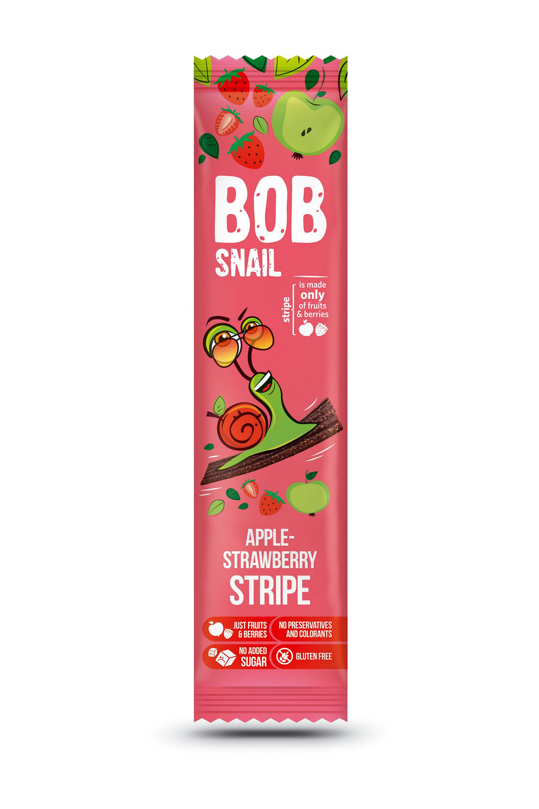 Bob Snail Stripe, jablko-jahoda 14 g - 88362