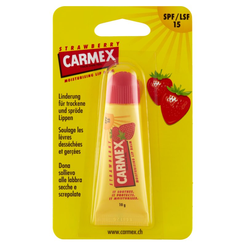 Carmex balzam na pery s jahodami v tube 10 g - 92760