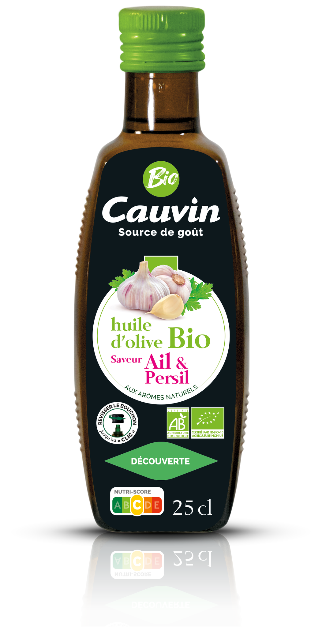 Cauvin bio olivový olej s česnekom a petrezelem 250 ml