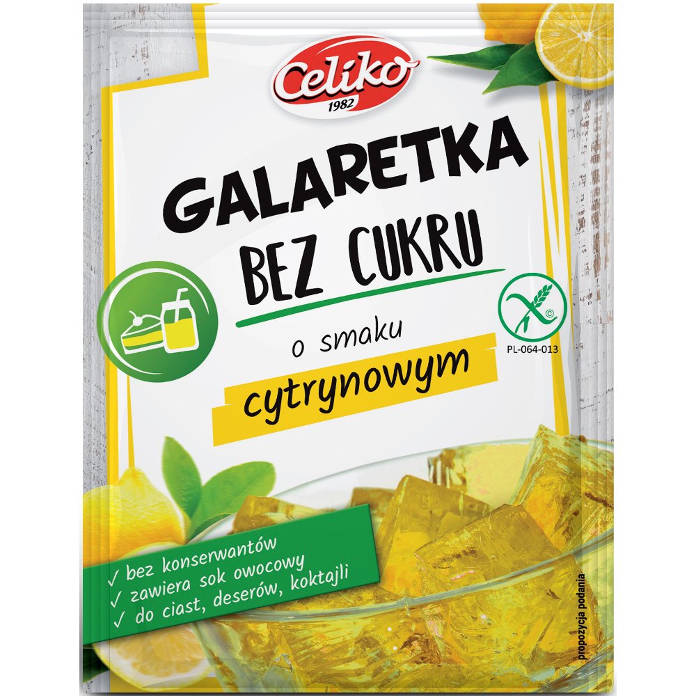 Celiko tortové želé  bez cukru citrón 14 g - 93075
