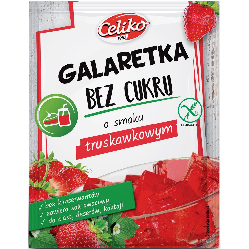 Celiko tortové želé bez cukru jahoda 14 g - 93077
