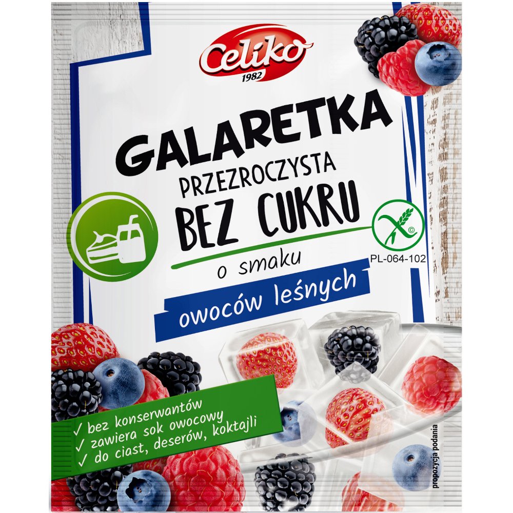 Celiko ovocné cukríky bez cukru lesné ovocie bezfarebné 14 g - 93076