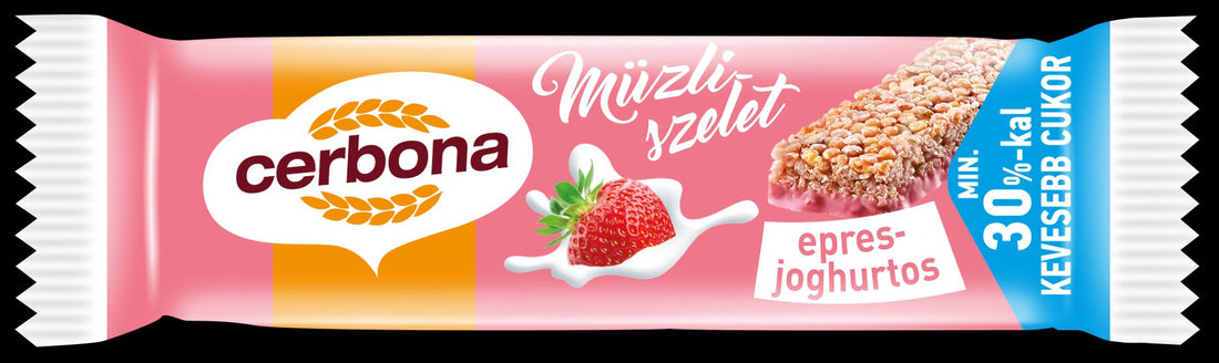 Cerbona jahodová jogurtová tyčinka 20 g - 43425